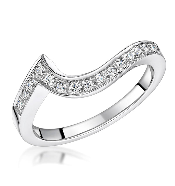 Anais Matching 2.3mm Wedding Band 0.20ct H/Si Diamonds in Platinum